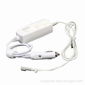 In-car charger for Apple, 16.5V, 3.65A, 60W, Magsafe Brush Tip, White Color